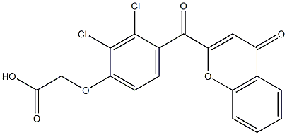 2-(2',3'-dichloro-4'-carboxymethyleneoxybenzoyl)chromone Struktur