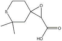 1-Oxa-6-thiaspiro[2.5]octane-2-carboxylicacid,5,5-dimethyl-(9CI) Struktur