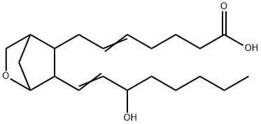 15-Hydroxy-11 alpha,9 alpha-(epoxymethano)prosta-5,13-dienoic Acid Struktur