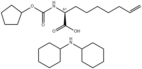 dicyclohexylaMine (S)-2-(((cyclopentyloxy)carbonyl)aMino)non-8-enoate Struktur