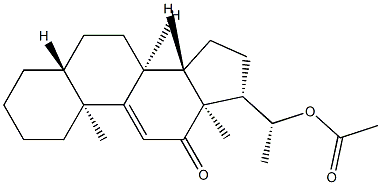 (20R)-20-Acetyloxy-5α-pregn-9(11)-en-12-one Struktur