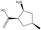 Cyclopentanecarboxylic acid, 2-amino-4-methyl-, (1R,2S,4S)-rel- (9CI) Struktur