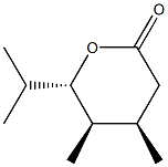 2H-Pyran-2-one,tetrahydro-4,5-dimethyl-6-(1-methylethyl)-,(4R,5R,6S)-rel-(9CI) Struktur