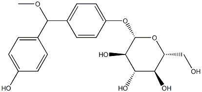 4-(β-D-Glucopyranosyloxy)benzyl-4-hydroxybenzyl ether Struktur