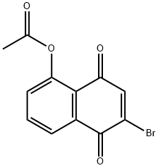 5-Acetoxy-2-bromo-1,4-naphthoquinone Struktur