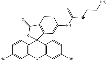 4-(N-2-aminoethylthioureal)fluorescein Struktur