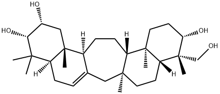 C(14a)-Homo-27-norgammacer-14-ene-3β,20β,21β,24-tetrol Struktur