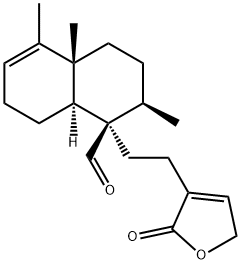 (1R)-1-[2-(2,5-Dihydro-2-oxofuran-3-yl)ethyl]-1,2,3,4,4a,7,8,8aβ-octahydro-2α,4aα,5-trimethyl-1α-naphthalenecarbaldehyde Struktur