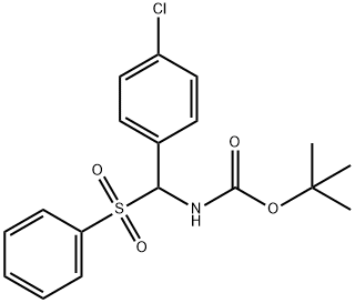 N-Boc-α-(phenylsulfonyl)-4-chlorobenzylamine Struktur