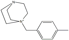 1-(4-methylbenzyl)-4-aza-1-azoniabicyclo[2.2.2]octane Struktur