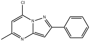 7-CHLORO-5-METHYL-2-PHENYLPYRAZOLO[1,5-A]PYRIMIDINE Struktur