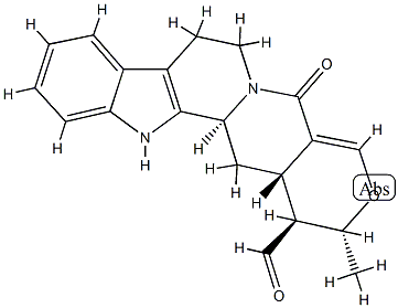 (15S)-19,20-Didehydro-17α-methyl-21-oxo-18-oxayohimban-16β-carbaldehyde Struktur