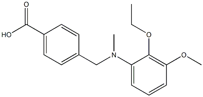 4-{[(2-ethoxy-3-methoxybenzyl)amino]methyl}benzoic acid Struktur