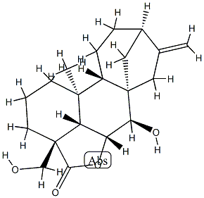 7β,18-Dihydroxykaurenolide Struktur