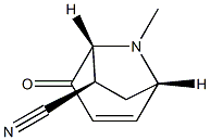 8-Azabicyclo[3.2.1]oct-2-ene-6-carbonitrile,8-methyl-4-oxo-,(1R,5S,6S)-rel-(9CI) Struktur