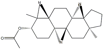 4,4-Dimethyl-5α-androstan-3β-ol acetate Struktur