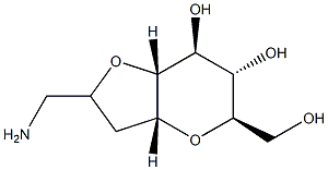 D-glycero-L-gulo-Nonitol, 9-amino-2,6:5,8-dianhydro-7,9-dideoxy-, (8xi-iota)- (9CI) Struktur