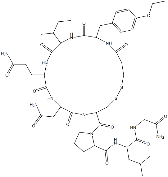 oxytocin, 1-desamino-(O-Et-Tyr)(2)- Struktur