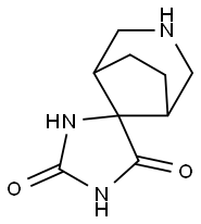 Spiro[3-azabicyclo[3.2.1]octane-8,4-imidazolidine]-2,5-dione, stereoisomer (9CI) Struktur