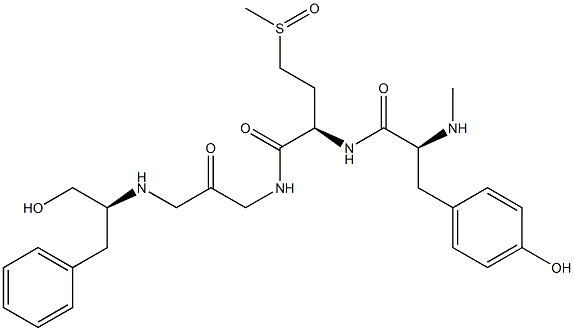 N-Methyl-L-Tyr-4-(methylsulfinyl)-D-Abu-Gly-methyl[(S)-1-(hydroxymethyl)-2-phenylethyl]-NH2 Struktur