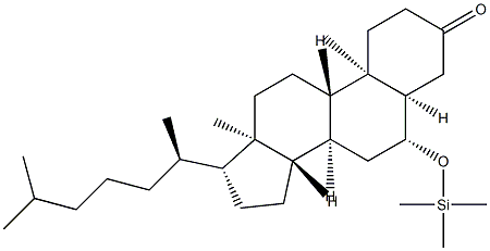 6β-[(Trimethylsilyl)oxy]-5β-cholestan-3-one Struktur