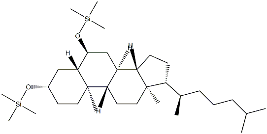 3β,6α-Bis[(trimethylsilyl)oxy]-5α-cholestane Struktur