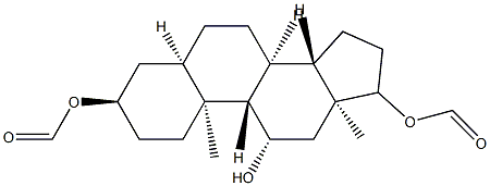 5β-Androstane-3α,11β,17β-triol 3,17-diformate Struktur