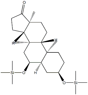 3α,6α-Bis[(trimethylsilyl)oxy]-5β-androstan-17-one Struktur