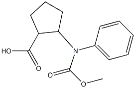 2-Benzyloxycarbonylamino-cyclopentanecarboxylic acid Struktur