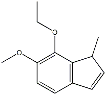 1H-Indene,7-ethoxy-6-methoxy-1-methyl-(9CI) Struktur