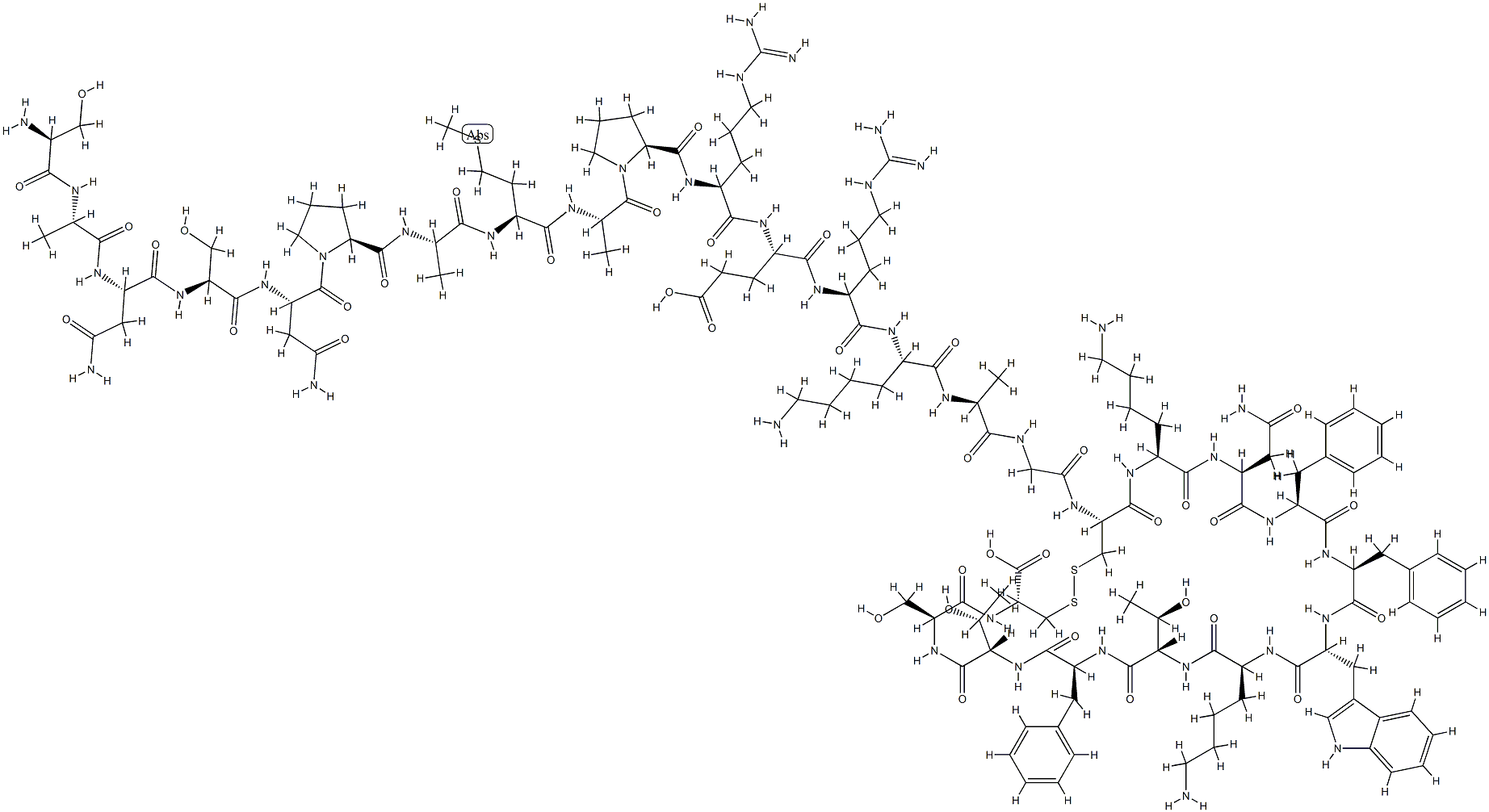 somatostatin 28, Trp(22)- Struktur