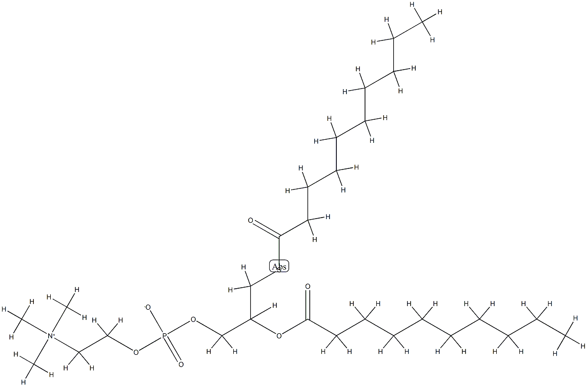 1-(decanoylthio)-2-decanoyl-3-phosphatidylcholine Struktur