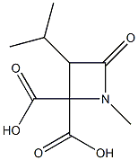 2,2-Azetidinedicarboxylicacid,1-methyl-3-(1-methylethyl)-4-oxo-(9CI) Struktur