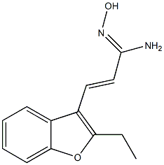 2-Propenimidamide,3-(2-ethyl-3-benzofuranyl)-N-hydroxy-(9CI) Struktur