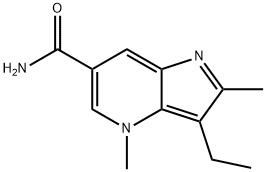 4H-Pyrrolo[3,2-b]pyridine-6-carboxamide,3-ethyl-2,4-dimethyl-(9CI) Struktur