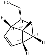 Cyclopropa[cd]pentalene-1-methanol, 1,2,2a,2b,4a,4b-hexahydro-4b-methyl-, Struktur