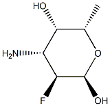 alpha-L-Galactopyranose,3-amino-2,3,6-trideoxy-2-fluoro-(9CI) Struktur