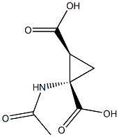 1,2-Cyclopropanedicarboxylicacid,1-(acetylamino)-,(1R,2R)-rel-(9CI) Struktur