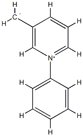 Methyl, (1-phenylpyridinium-3-yl)- (9CI) Struktur