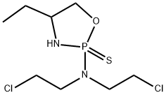 N,N-bis(2-chloroethyl)-4-ethyl-2-sulfanylidene-1-oxa-3-aza-2$l^{5}-pho sphacyclopentan-2-amine Struktur