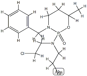 3-benzyl-N,N-bis(2-chloroethyl)-6-methyl-2-oxo-1-oxa-3-aza-2$l^{5}-pho sphacyclohexan-2-amine Struktur