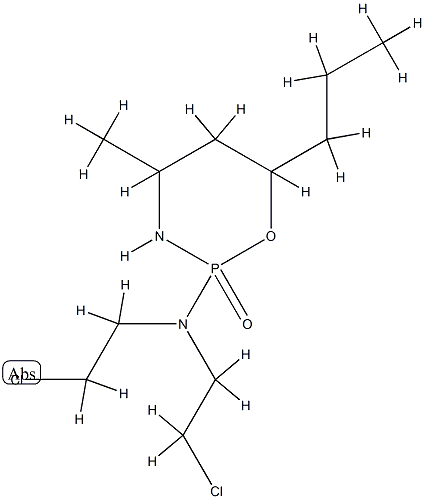 N,N-bis(2-chloroethyl)-4-methyl-2-oxo-6-propyl-1-oxa-3-aza-2$l^{5}-pho sphacyclohexan-2-amine Struktur