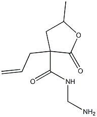 3-Furancarboxamide,N-(aminomethyl)tetrahydro-5-methyl-2-oxo-3-(2-propenyl)-(9CI) Struktur