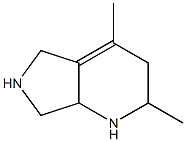 1H-Pyrrolo[3,4-b]pyridine,2,3,5,6,7,7a-hexahydro-2,4-dimethyl-(9CI) Struktur