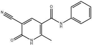 3-Pyridinecarboxamide,5-cyano-1,6-dihydro-2-methyl-6-oxo-N-phenyl-(9CI) Struktur