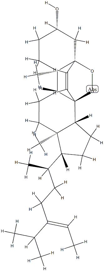 5α,8α-Epidioxy-24-ethylidene-5α-cholest-6-en-3β-ol Struktur