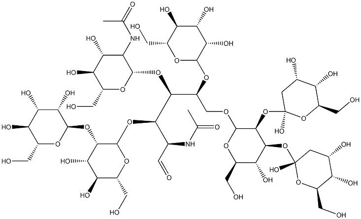 mannosyl(6)-N-acetylglucosamine(2) Struktur