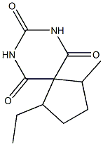 7,9-Diazaspiro[4.5]decane-6,8,10-trione,1-ethyl-4-methyl-(5CI) Struktur