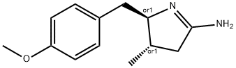 2H-Pyrrol-5-amine,3,4-dihydro-2-[(4-methoxyphenyl)methyl]-3-methyl-,(2R,3S)-rel-(9CI) Struktur