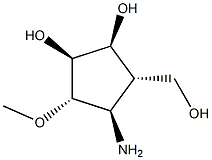 1,2-Cyclopentanediol,4-amino-3-(hydroxymethyl)-5-methoxy-,(1R,2R,3R,4S,5R)-rel-(9CI) Struktur